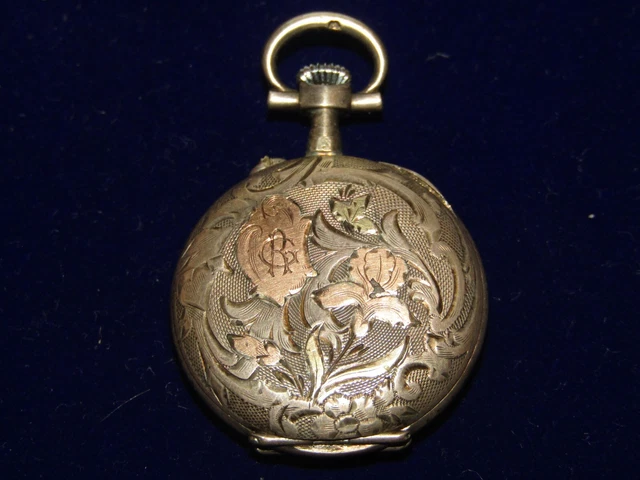 ANCIENNE MONTRE À Gousset de Dame en Argent Fonctionnant Epoque Fin