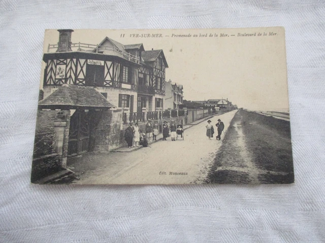 Cpa Calvados 14 Sea Worm Promenade By The Sea Boulevard De La Mer