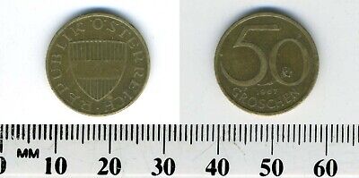Austria 1967 - 50 Groschen Aluminum-Bronze Coin - Austrian Shield