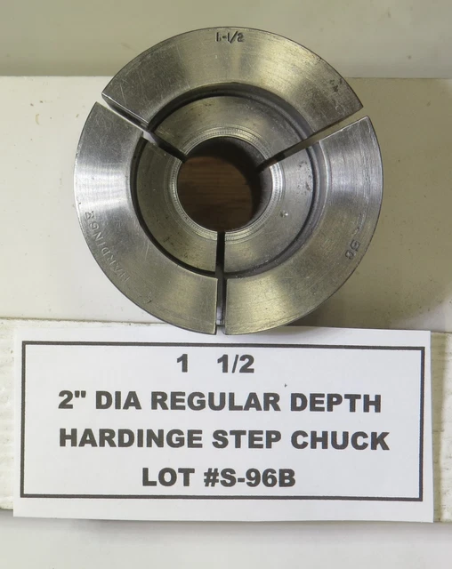 Hardinge Hardened 2" Regular Depth Step Chuck -  1-1/2" Dia - Lot # S96B-Rd