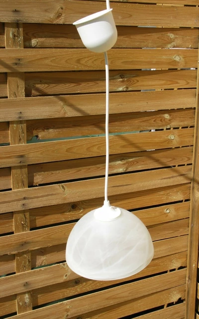 Suspension vintage Peill & Putzler globe verre (AH 105 200) design 70s luminaire lustre rétro - Décoration