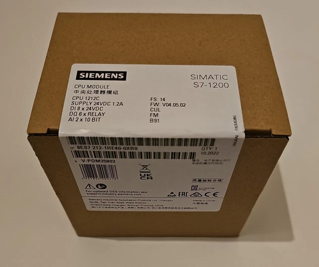 SIEMENS SIMATIC S7-1200 CP 6ES7212-1HE40-0XB0 / 6ES7 212-1HE40-0XB0 Neu ...