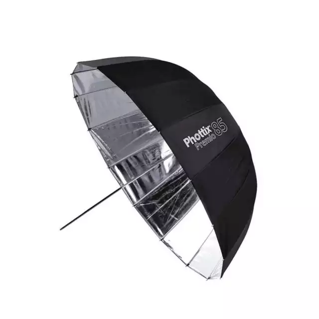 Phottix Umbrella Reflect PREM 85cm Silver inside Black outer White fibreglass sp