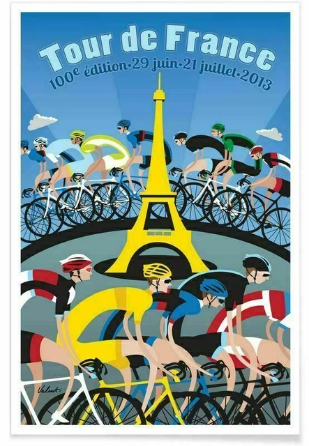 Plaque Métal Vintage Cyclisme – Tour De France – Décoration Murale 30x20 Cm (neuf)