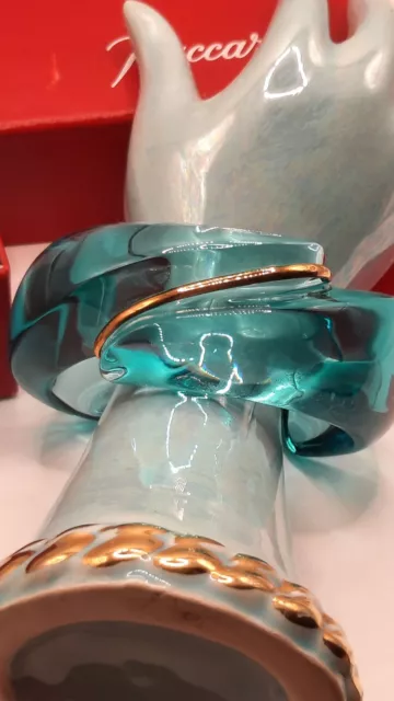 Neuf !  Bracelet Baccarat Or 18 carats 750 / 1000 et Cristal turquoise