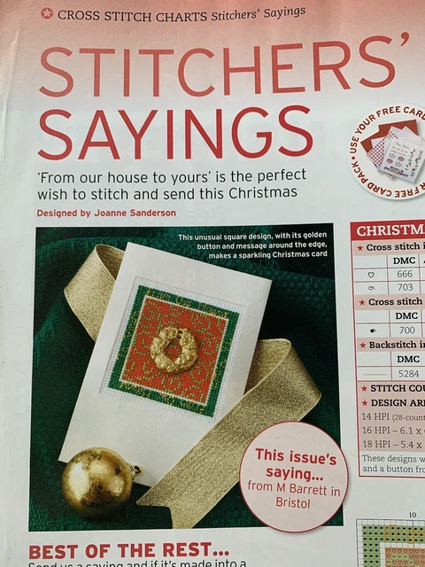 Stitcher's Sayings From Ours To Yours kleine Weihnachtskreuzstichkarte 2