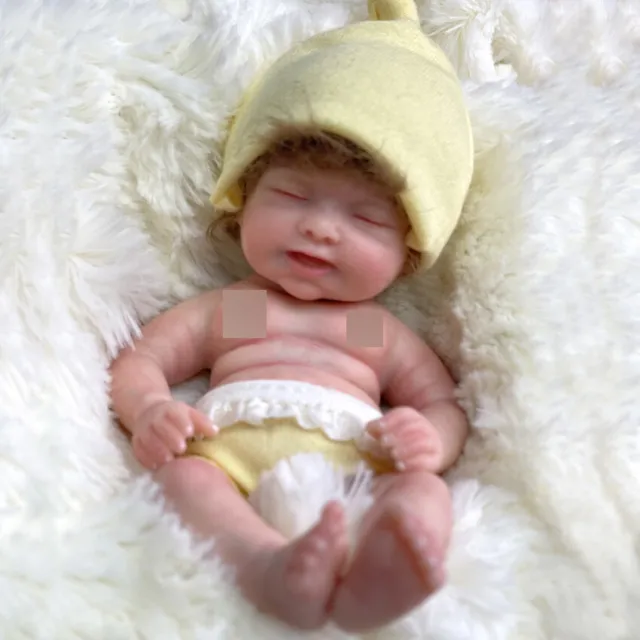 6 inch Full Solid Silicone body Mini Palm Dolls Cute Reborn Doll Baby Gifts