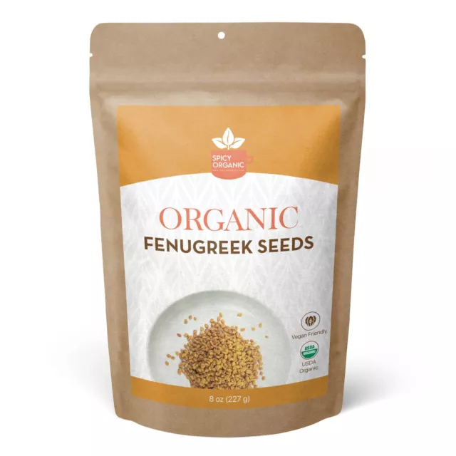 Organic Fenugreek Seeds -USDA Certified-Add Robust Methi Flavor to Your Cooking