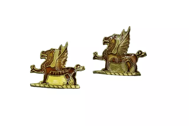 Custom Made Cufflinks Handmade Golden Egyptian Dragon Collectible Holiday Gift