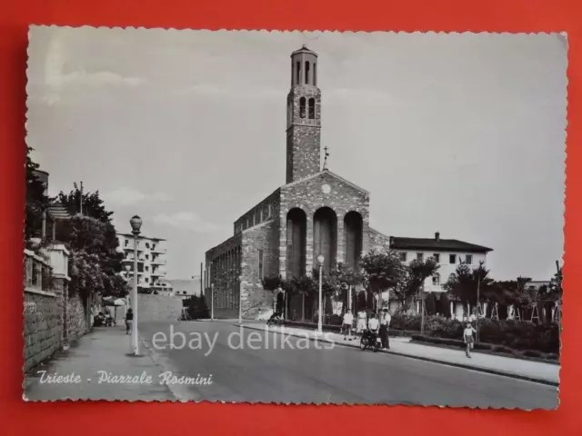 TRIESTE Piazzale Rosmini vecchia cartolina   BELLA!!