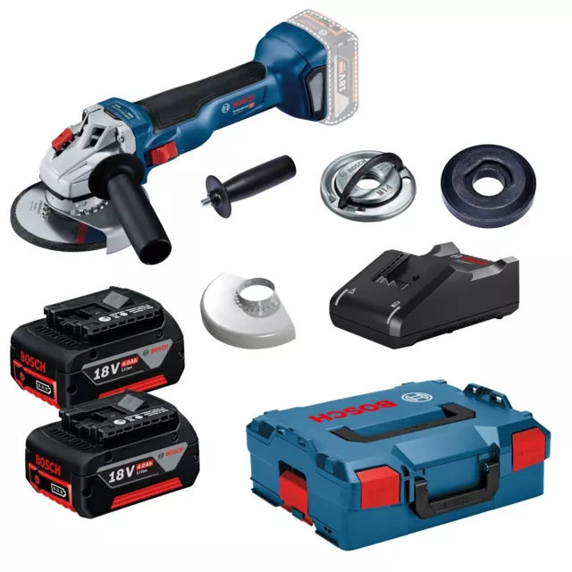 Bosch Professinal Akku-Winkelschleifer Set GWS 18V-10, 2x 4,0Ah Akku + Ladegerät