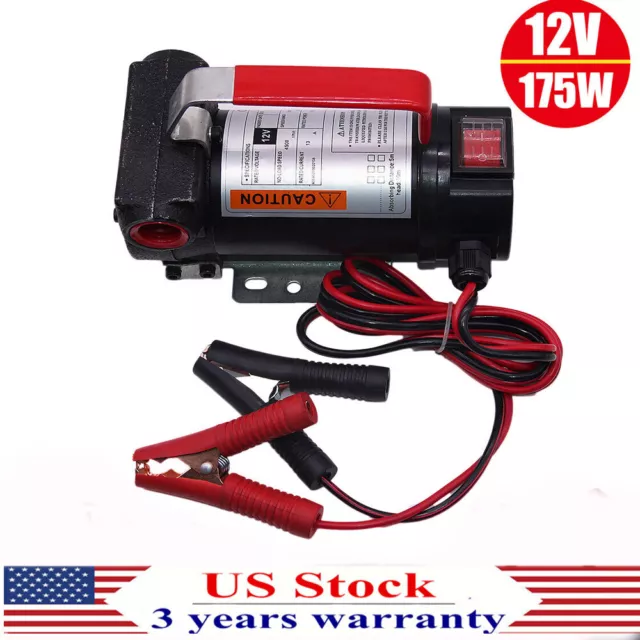 Portable Electric Fuel Transfer Pump Kerosene Oil Diesel Commercial Auto 12V