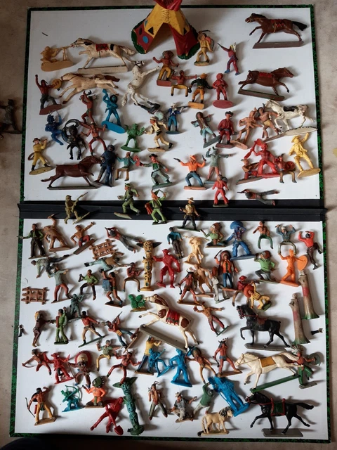 lot petits soldats anciens starlux  et autre, cow boys, indiens