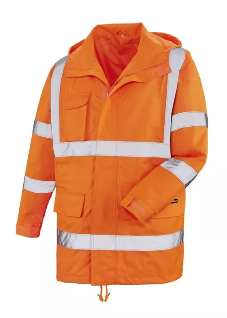 Veste de Protection D'Alerte Imperméable Étanche Orange Vif teXXor Travail