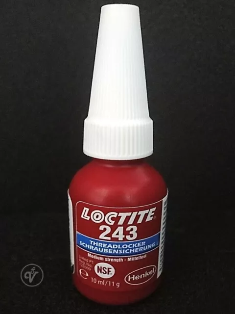 Loctite 243 Schraubensicherung mittelfest 10ml - MHD 11/2024 - Original EU-Ware