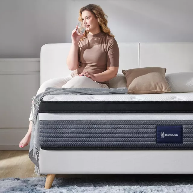 12" Queen Mattress Hybrid Mattress Gel Memory Foam Mattress Innerspring In A Box