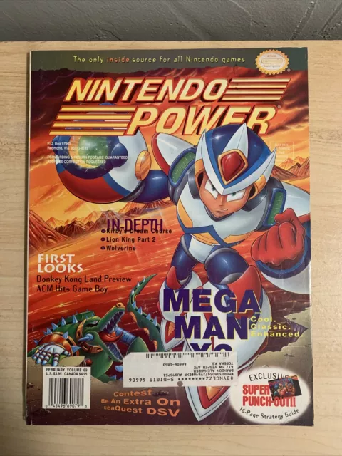 Nintendo Power magazine, vol 69 February Mega Man Vibrant W/ Poster Nice