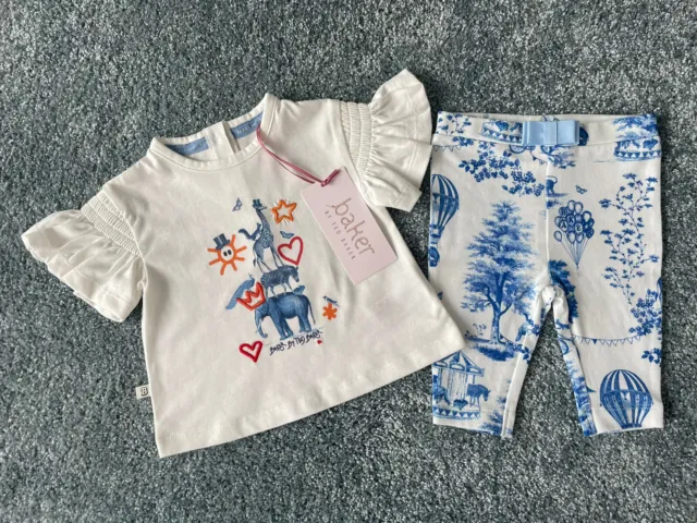 Ted Baker Baby Girl Top & Leggings Outfit Set - 0-3 Months/62 cm BNWT