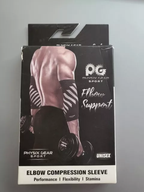 Funda de compresión de codo deportiva Physix Gear talla pequeña nueva