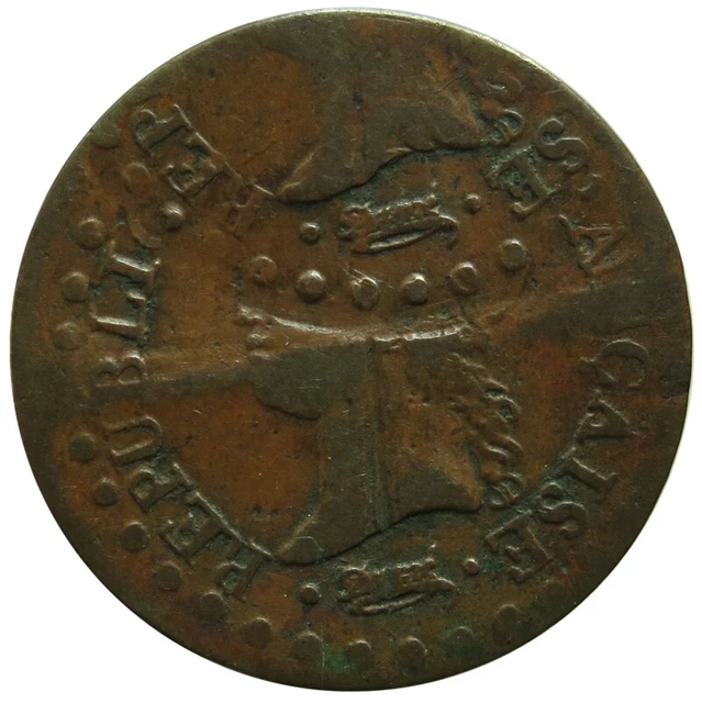 F10000.1 - FRANCE - 1 centime Dupré - Fautée : double frappe décentrée