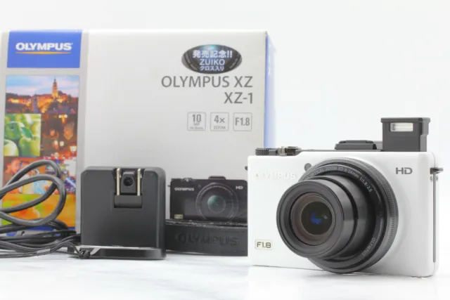 NEAR MINT IN BOX Olympus XZ-1 White 10.0MP F1.8 Digital Camera X-Series JAPAN