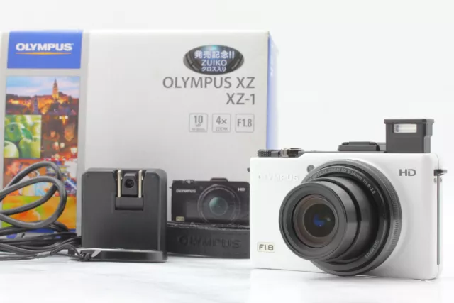NEAR MINT IN BOX Olympus XZ-1 White 10.0MP F1.8 Digital Camera X-Series JAPAN