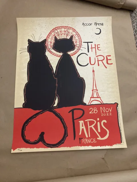 THE CURE POSTER PARIS FRANCE Nov 2022  #/200 Arian Buhler Love Cats