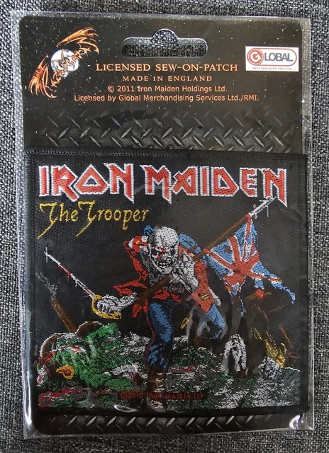 Patch Broderie Iron Maiden 'The Trooper' - Tissé, 10 X 10 Cm, à Coudre Sur Vêtements, Sac, Jean