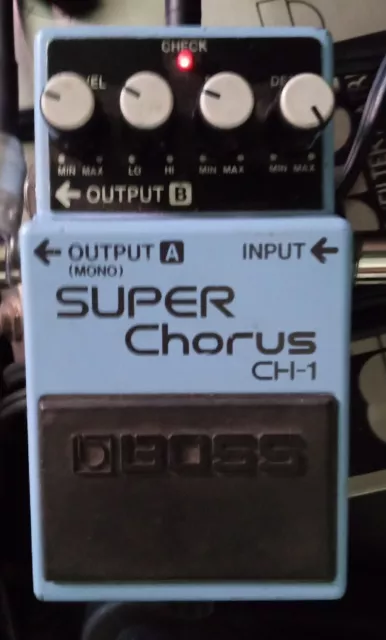 90s Boss CH-1 Super Chorus  Effect Pedal Blue label analog version rare early