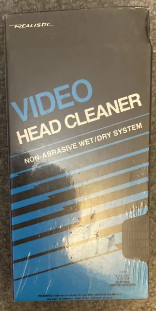 REALISTIC VIDEO HEAD Cleaner VHS Non- Abrasive Dry Cleaning Tape 44 ...