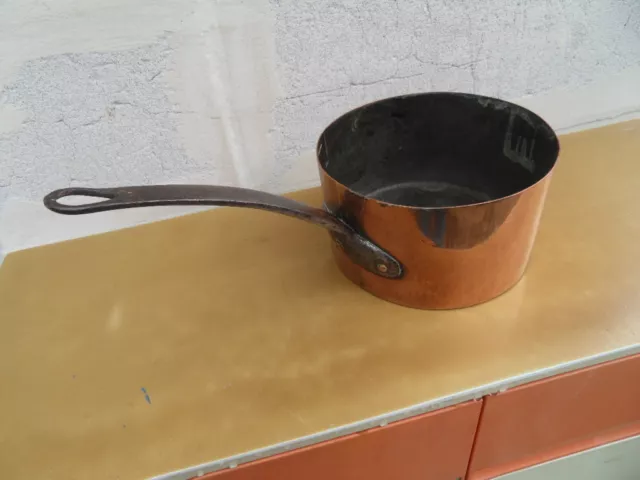 casserole poelon cuivre cuisine vintage french copper pan