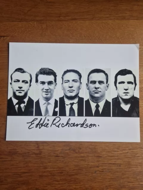 Eddie Richardson Signed ‘Richardson Gang’ Photo - Kray /  Gangster / Crime