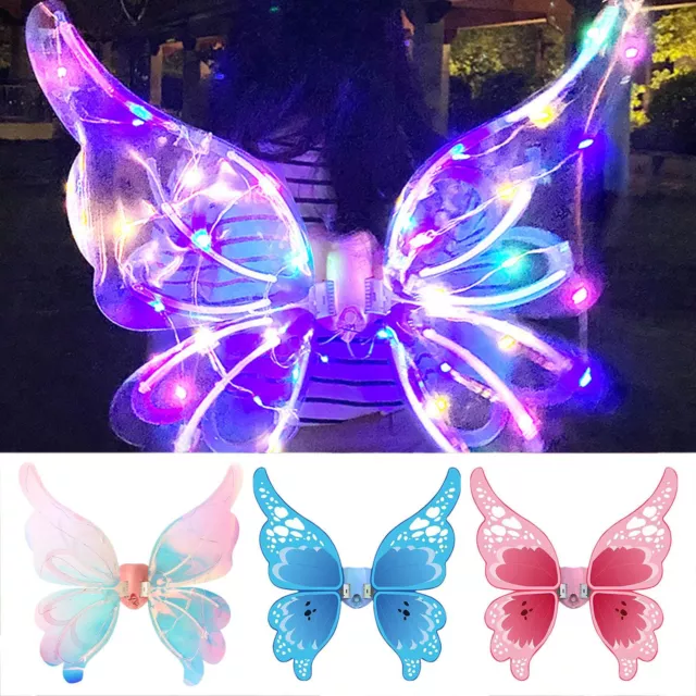 LED Butterfly Wings Kid Adult Dress Electrical Moving Fairy Wing Halloween Party