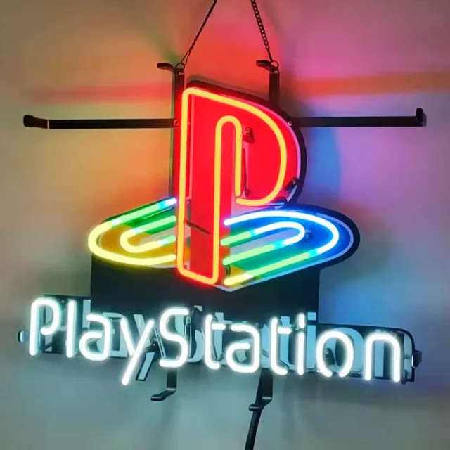 Play Station Neon Light Sign Lamp 19x15 HD Vivid Printing Game Room Wall Decor