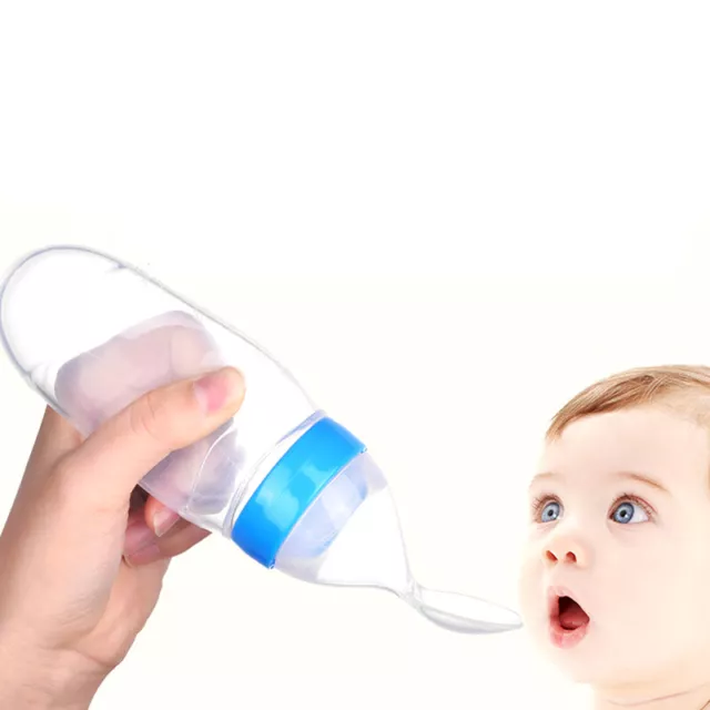 Cuchara Bebé Alimentador Gotero Cucharas De Silicona Para Alimentación Niños Tod.ZY