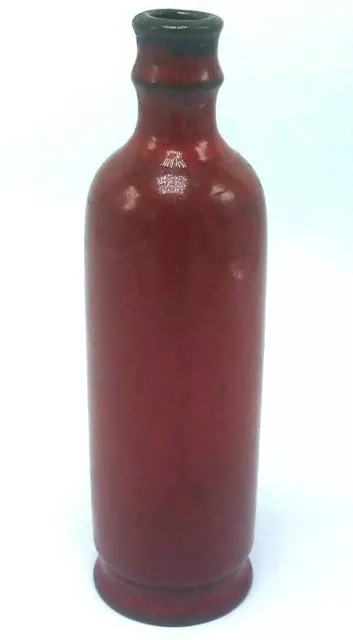 Vtg 1960s Ceramano West Germany Red Glaze Ceramic Bottle 101