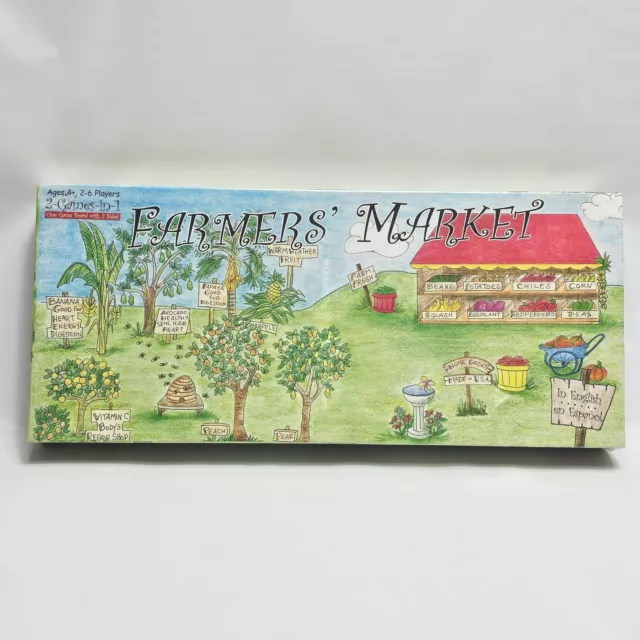 Farmers Market Board Game 2007 Oasis Publications Ages 4+ Two Games In One NIB