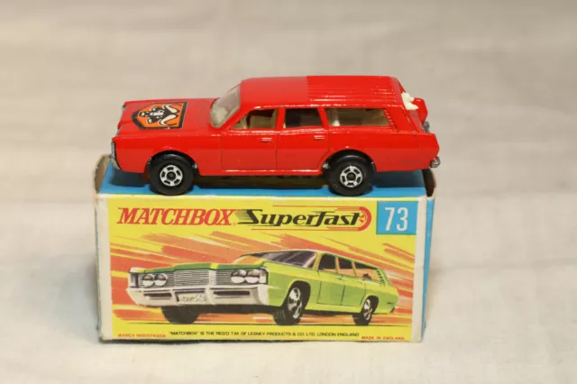 Matchbox Superfast Mercury Commuter Rouge N°73 + Boite  Tres Bon Etat