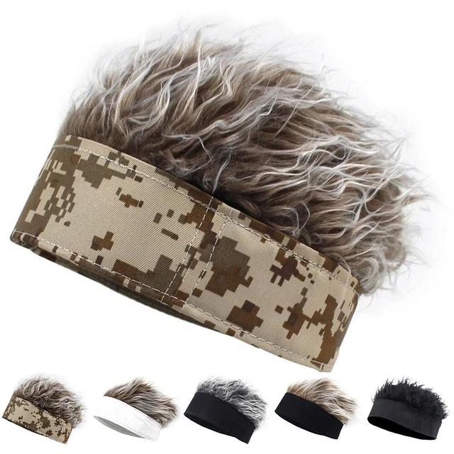 Cosplay Props Baseball Cap Men Women Beanie Soft Toupee Street Hat Black