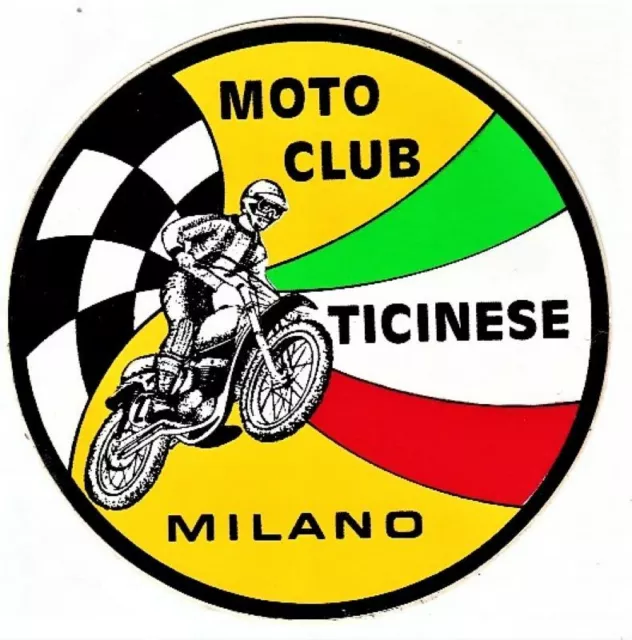 ADESIVO MOTO CLUB TICINESE Milano - sticker 8 cm vintage motociclismo EUR  9,50 - PicClick IT