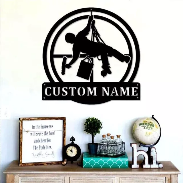 Personalized Window Washer Metal Name Sign Home Workshop Decor Wall Art Gift 3