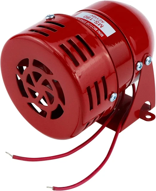 Sydien 1Pc Red AC 110V 114Db Industrial Motor Alarm Bell Horn Sound Buzzer Siren