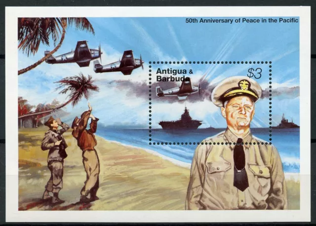 Antigua & Barbuda Aviation Stamps 1995 MNH WW2 WWII VJ Day Peace Pacific 1v S/S