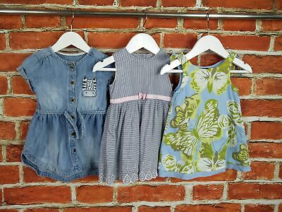 Baby Girl Bundle Age 6-9 Months Next Gap M&S Denim Stripe Floral Dress Set 74Cm