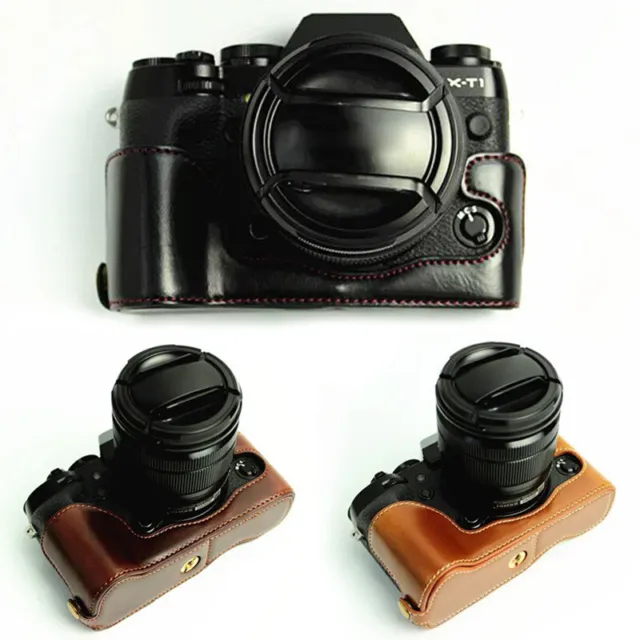 Genuine Real Leather Camera Protect Half Case Grip for Fuji Fujifilm X-T1 XT1