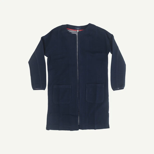 Joules Womens Navy Cotton blend Mid sleeved Cardigan Size 10