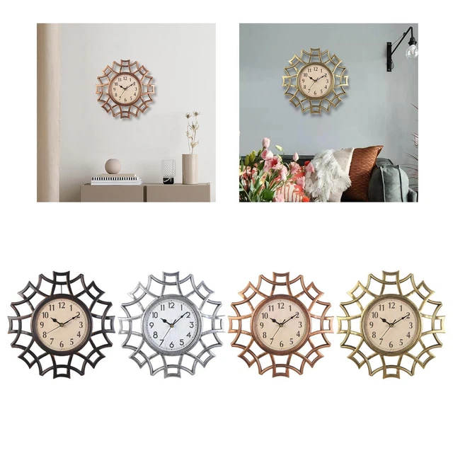 Horloge Murale Rétro Années 50 Pour Cuisine | 'Kitchen' Avec Minuteur | Couleur Vert Et Métal