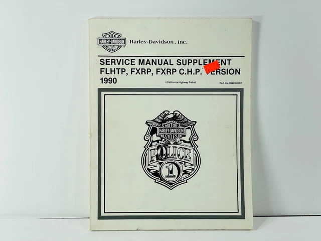 1990 Harley Davidson Service Manual Supplement FLHTP, FXRP C.H.P. - 99483-90SP