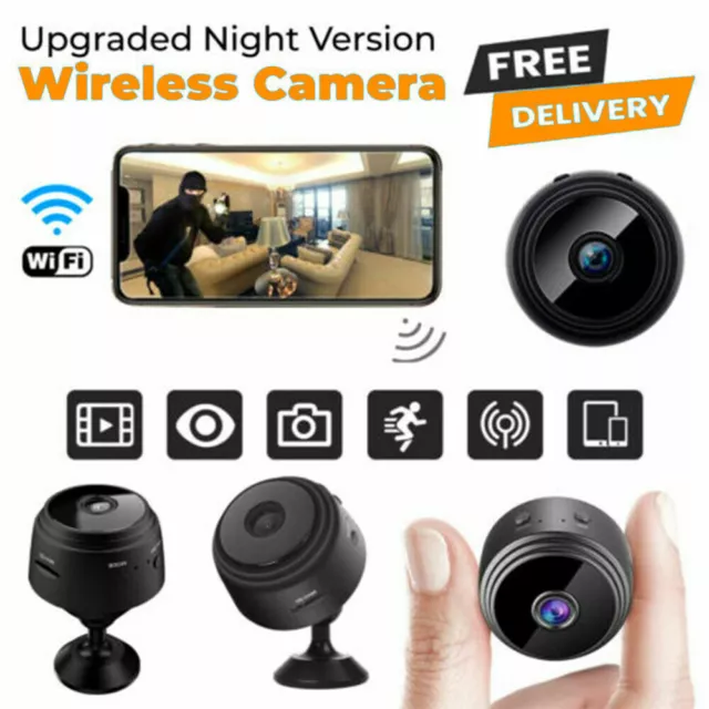 1080P HD Mini Wireless Hidden Camera Wifi IP DVR Night Vision Home Security UK