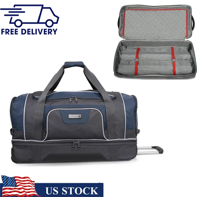 30" Rolling Drop Bottom Travel Duffel Bag Luggage Suitcase Travel Carry-On New